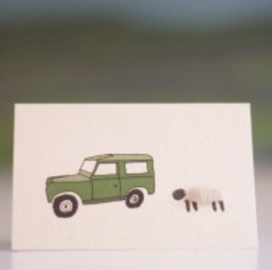 Sheep & Land Rover Card by Papersheep – The Hare & The Hart