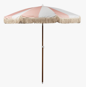 Pink Salt Stripe Beach Umbrella
