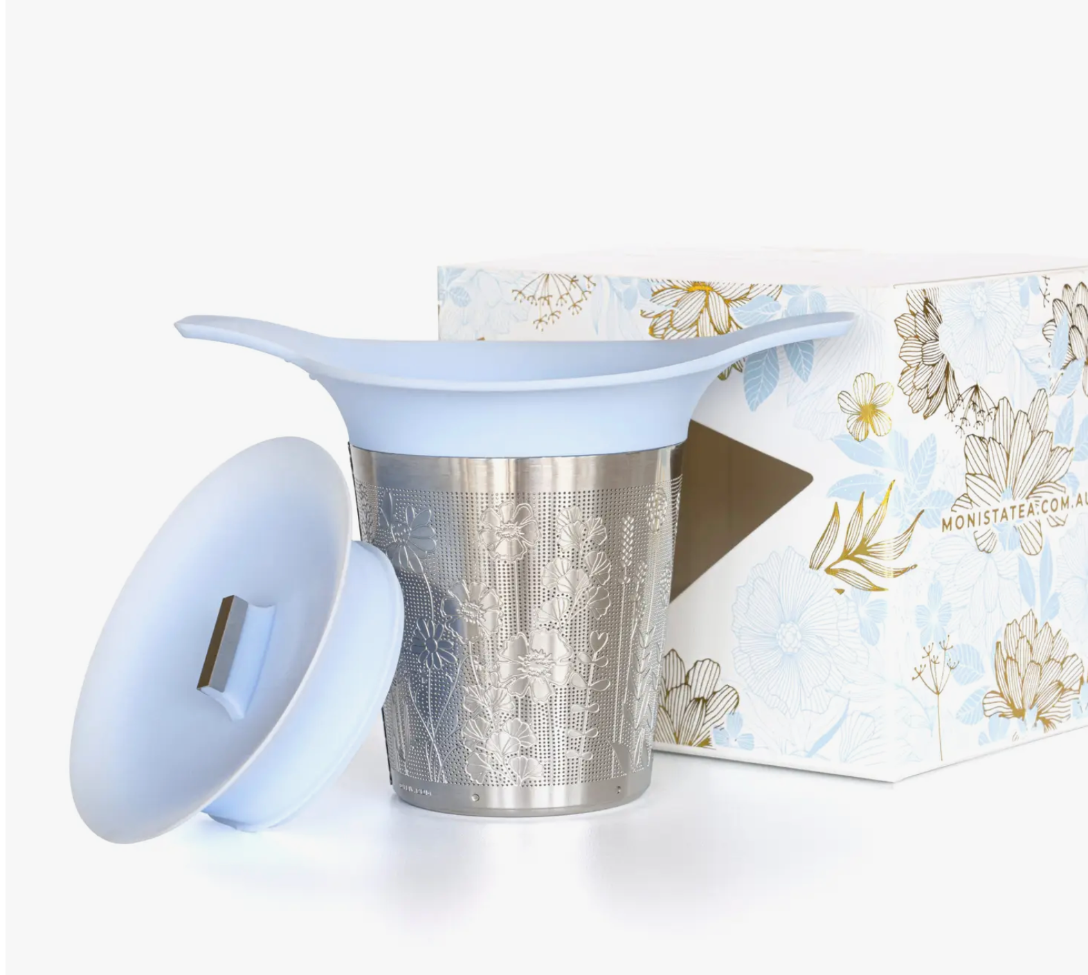 Blue Tea Basket Infuser by Monista Tea Co.
