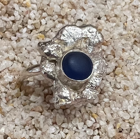 Cobalt Recycled Eco Silver Ring by Shoreline Angel (R2075)