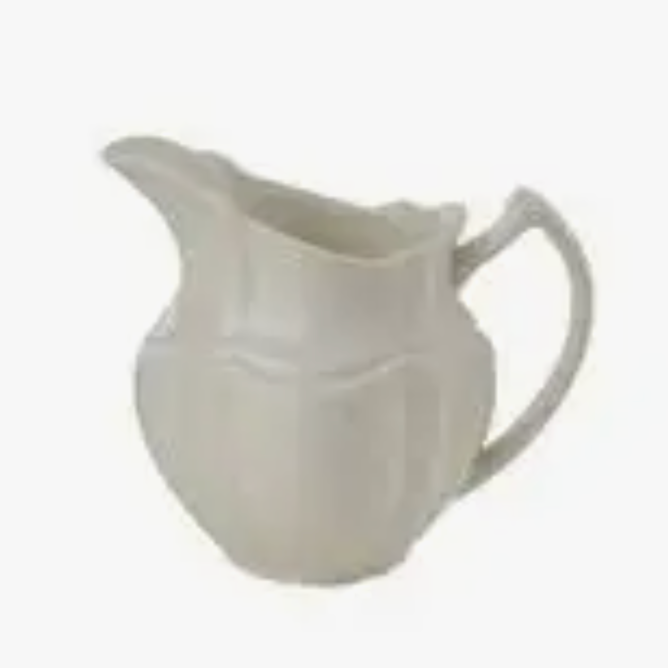 White Stoneware Creamer