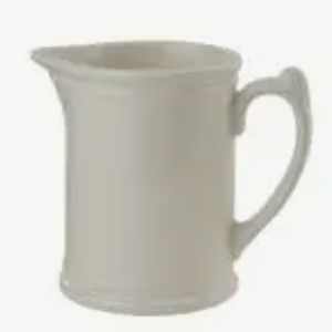White Stoneware Tavern Pitcher