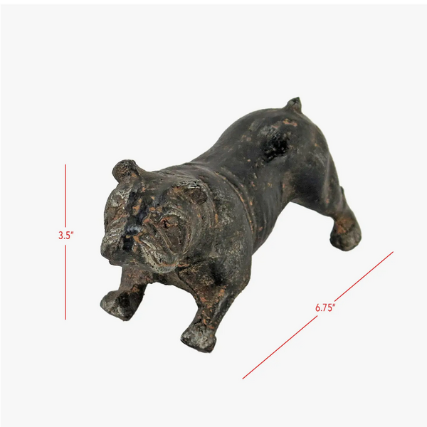 English Bulldog Cast Iron Statue