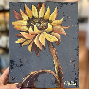 Open image in slideshow, Sunflower 8x10 Painting by Trellis Payne
