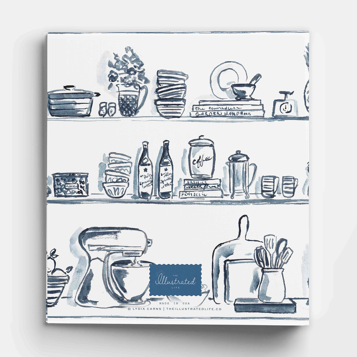 Recipe Binder - Blue Kitchen Shelves Style