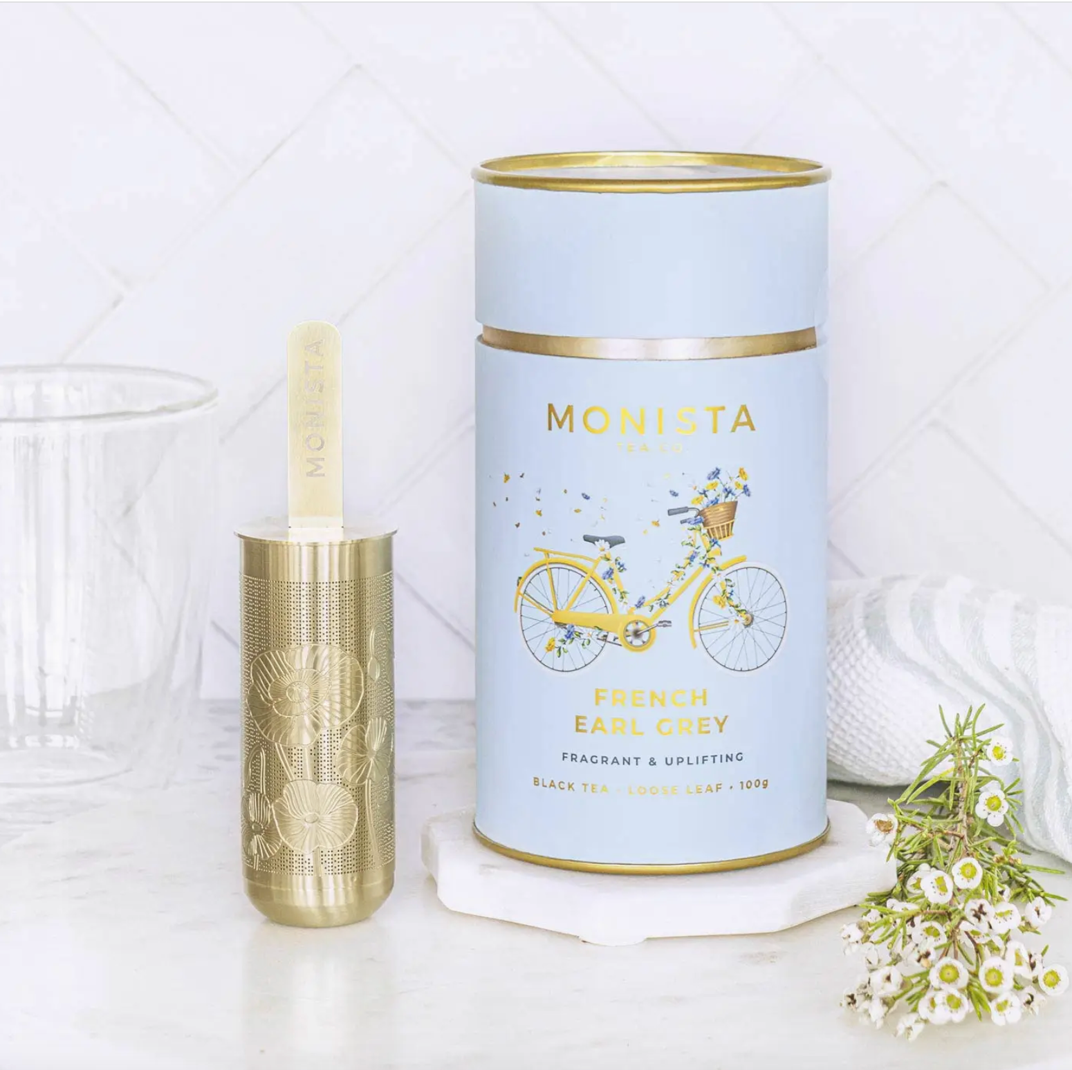 Gold Tea Infuser by Monista Tea Co.