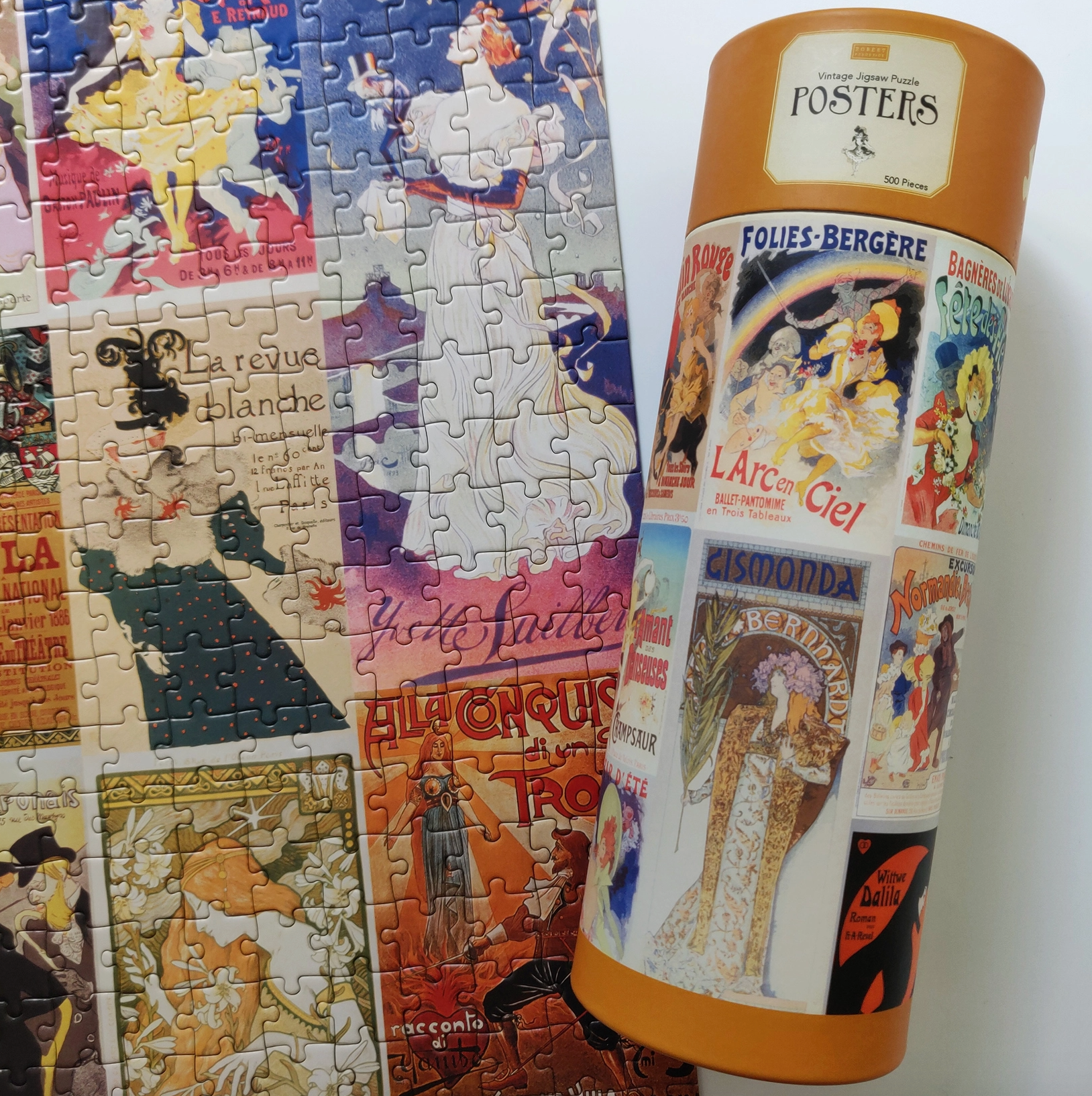 Vintage French Posters 500 Piece Jigsaw Puzzle in a Tube