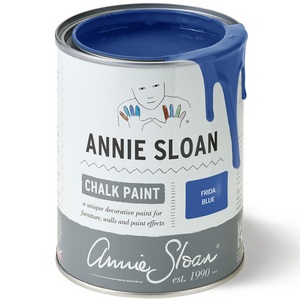 Pictured is a can of Frida Blue Chalk Paint® by Annie Sloan and sold at The Hare & The Hart in downtown Thomasville, Georgia.