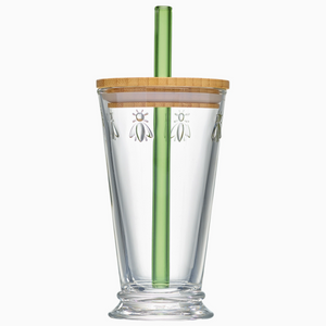 Pictured is a Bee Smoothie Glass by La Rochere and sold at The Hare & The Hart in downtown Thomasville, Georgia.