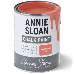 Pictured is a can of Sandalwood Red Chalk Paint® by Annie Sloan and sold at The Hare & The Hart in downtown Thomasville, Georgia.