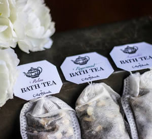 Pictured is Bath Tea Lavender by Oily Blends and sold at The Hare & The Hart in downtown Thomasville, Georgia.