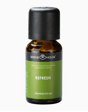 Pictued is Refresh 100% Natural Essential Oil by Serene House and sold at The Hare & The Hart in downtown Thomasville, Georgia.