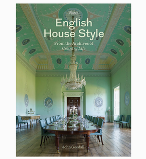 Pictured is the book "English House Style: From the Archives of Country Life" by John Goodall published by Penguin Random House and sold at The Hare & The Hart in downtown Thomasville, Georgia.