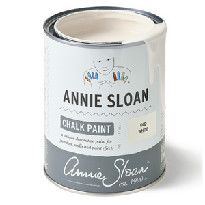 Pictured is a can of Old White Chalk Paint® by Annie Sloan and sold at The Hare & The Hart in downtown Thomasville, Georgia.