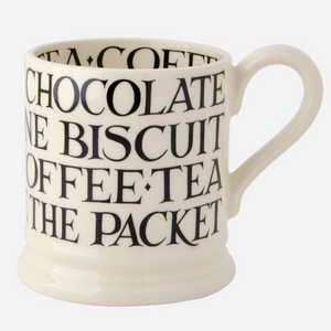Pictured is a Chocolate Biscuit Mug by Emma Bridgewater sold at The Hare & The Hart in downtown Thomasville, Georgia.