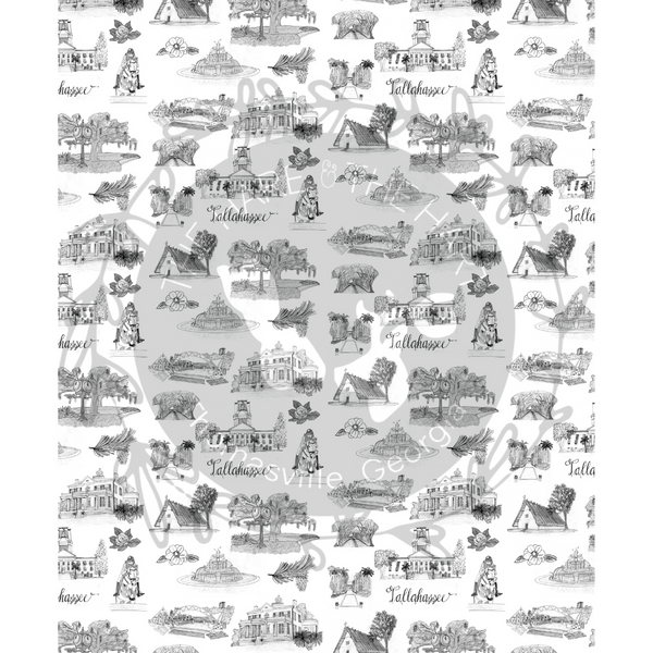 Toile of Tallahassee Sherpa Blanket