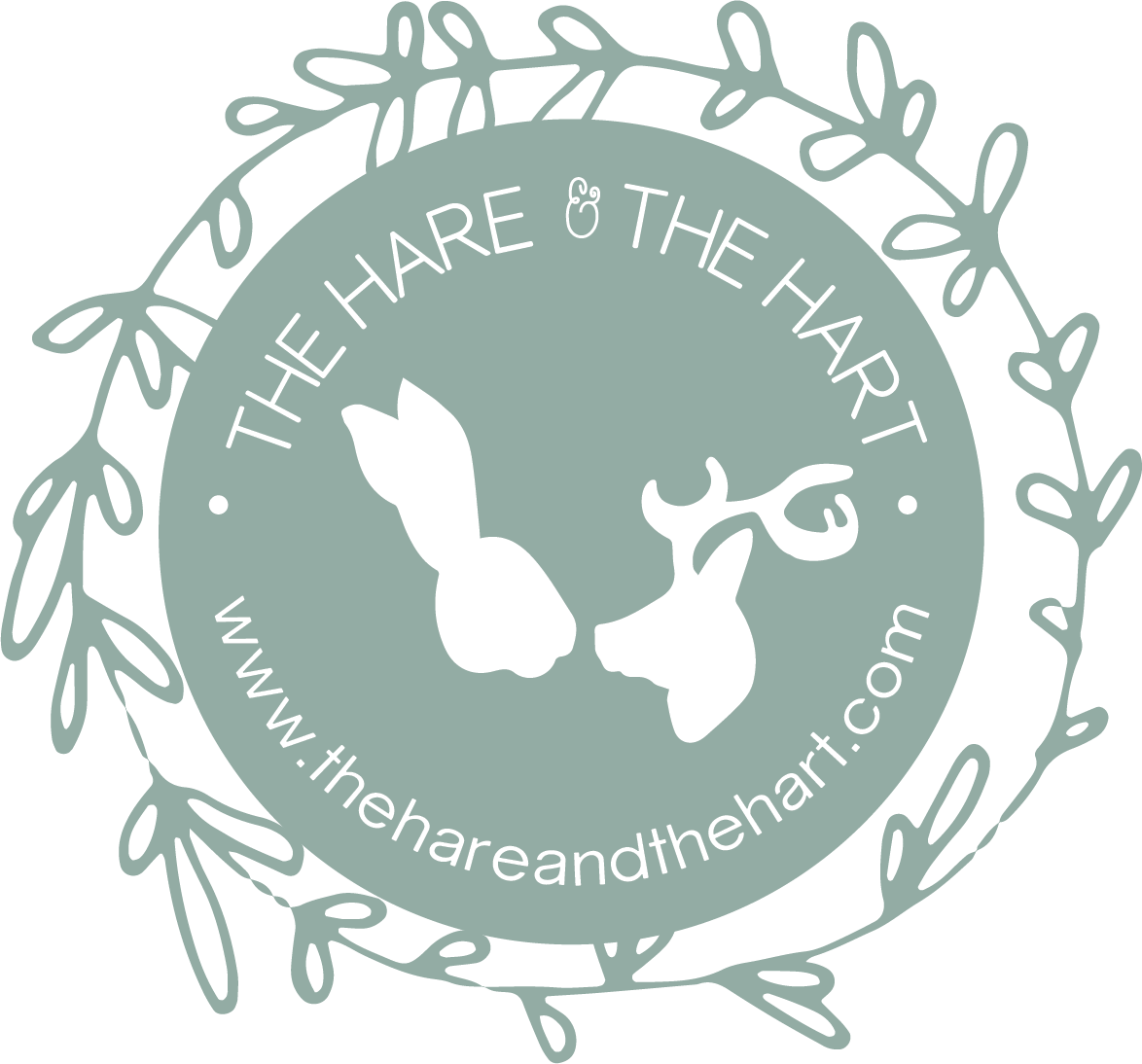 Pictured is The Hare & The Hart circular logo.