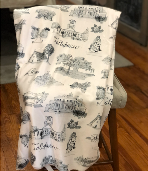 Toile of Tallahassee Sherpa Blanket