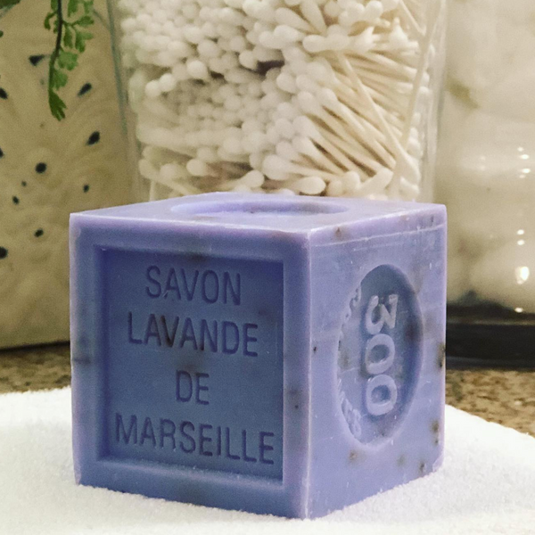 Lavender Soap Block by Savon de Marseille (with Crushed Flowers)