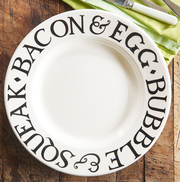 Emma Bridgewater Black Toast "Bacon & Egg" 10.5" Plate