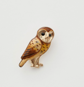 Barn Owl Brooch by Fable England