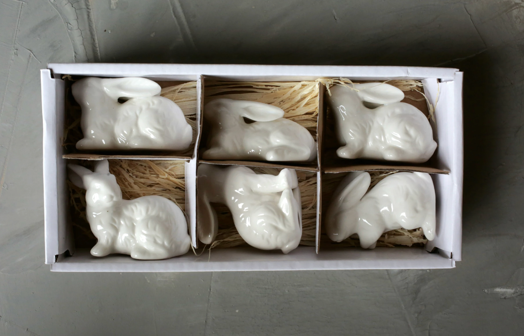 Ceramic Bunnies Set of 6