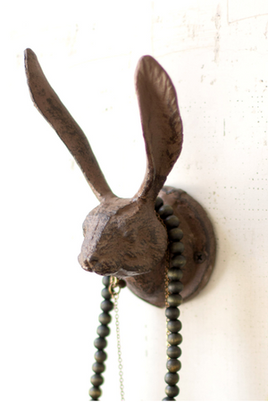 Pictured is a Cast Iron Rabbit Wall Hook sold at The Hare & The Hart in downtown Thomasville, Georgia.