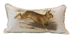 Leaping Hare Lumbar Pillow