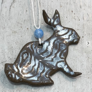 Open image in slideshow, Porcelain Hare Ornament
