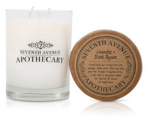 Lavender + Black Pepper Soy Wax Candle