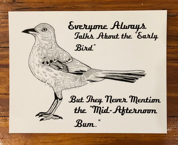 Flat Notecard by Birds & Bees
